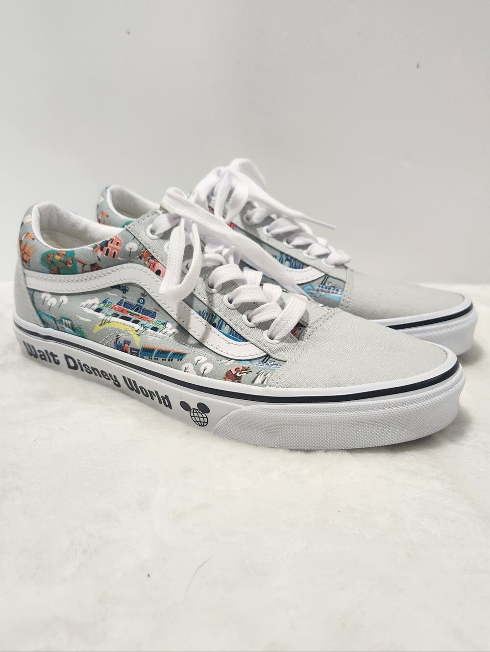 Vans Old Skool Walt Disney 50th Anniversary Park Map Sneakers Mens 8 Womens 9.5
